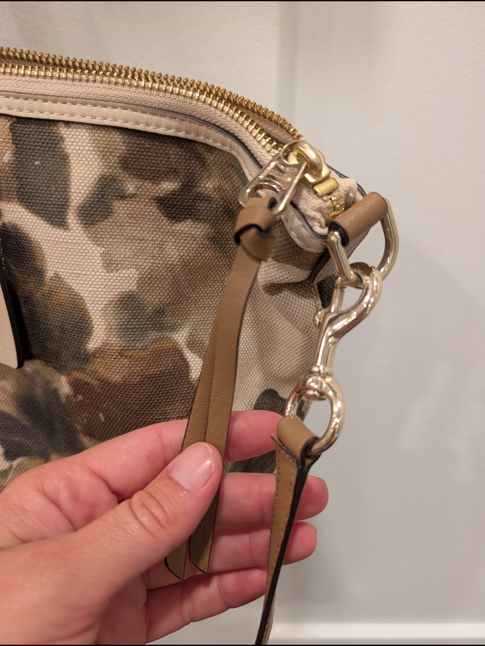 COACH Bleecker Cooper Canvas Floral Tote Bag Satchel Purse Camo Flower Print - Picture 4 of 14